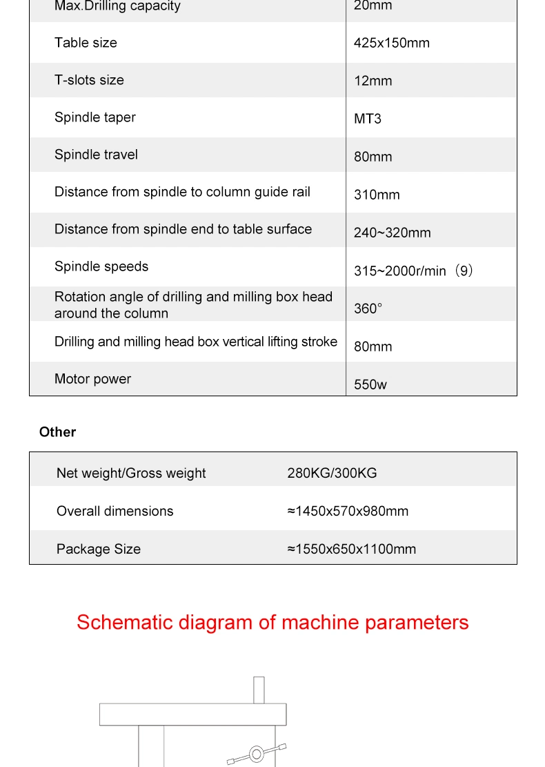 Mini Manual Combination CT750 Mini Lathe Milling Machine